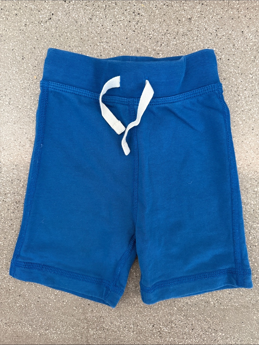 Hanna Andersson Royal Blue Knit Shorts with White Drawstring
